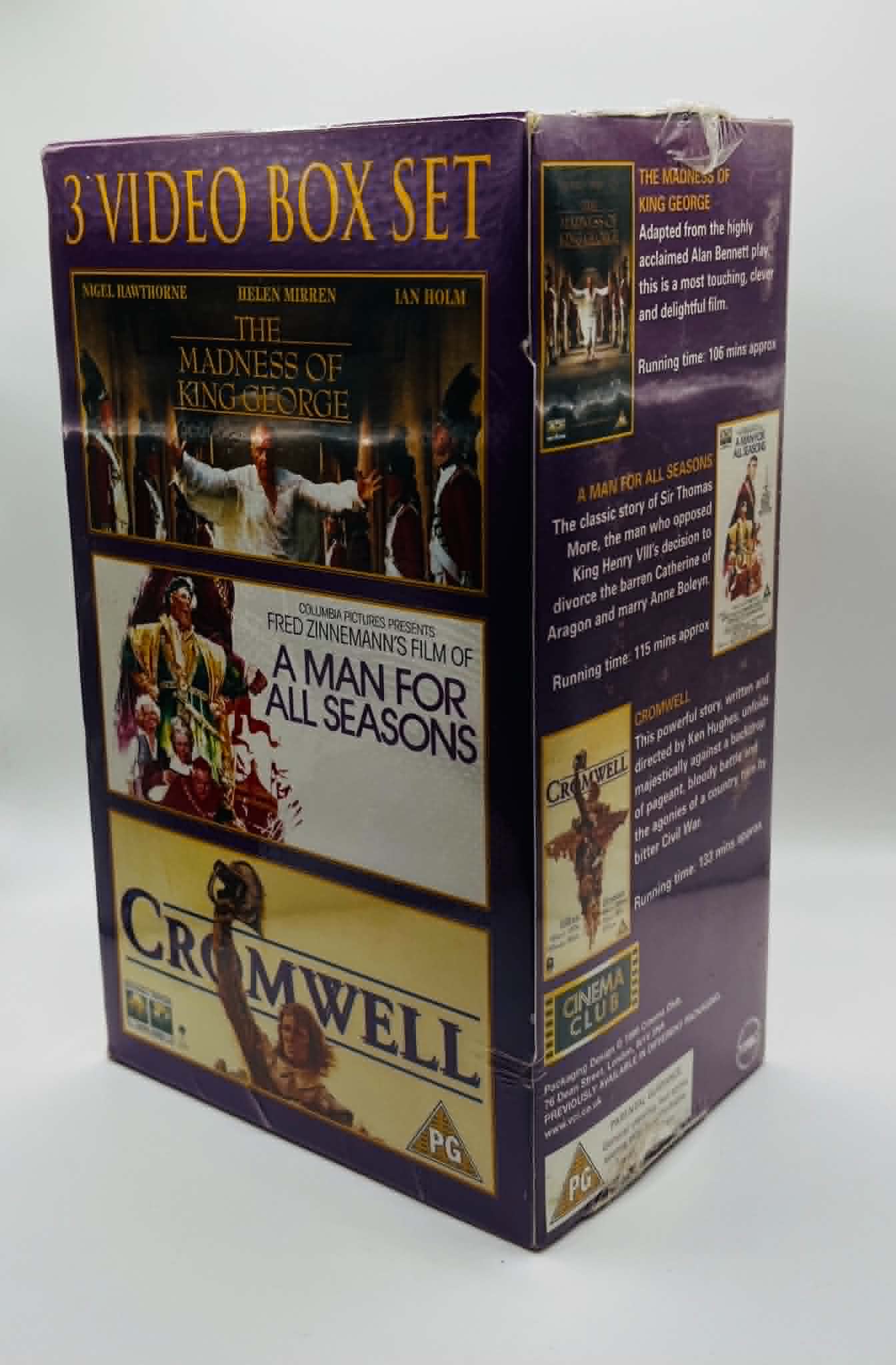 Cromwell / A Man For All Seasons / The Madness Of King George Triple Pack (PG) (NEW SEALED)