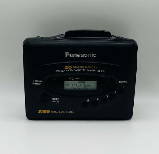 Panasonic RQ-V80 Stereo Cassette Player with Headphones