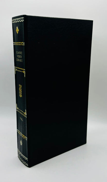 10 x Library Book Style Empty VHS Video Cases | Leverwise | 1980 | Black