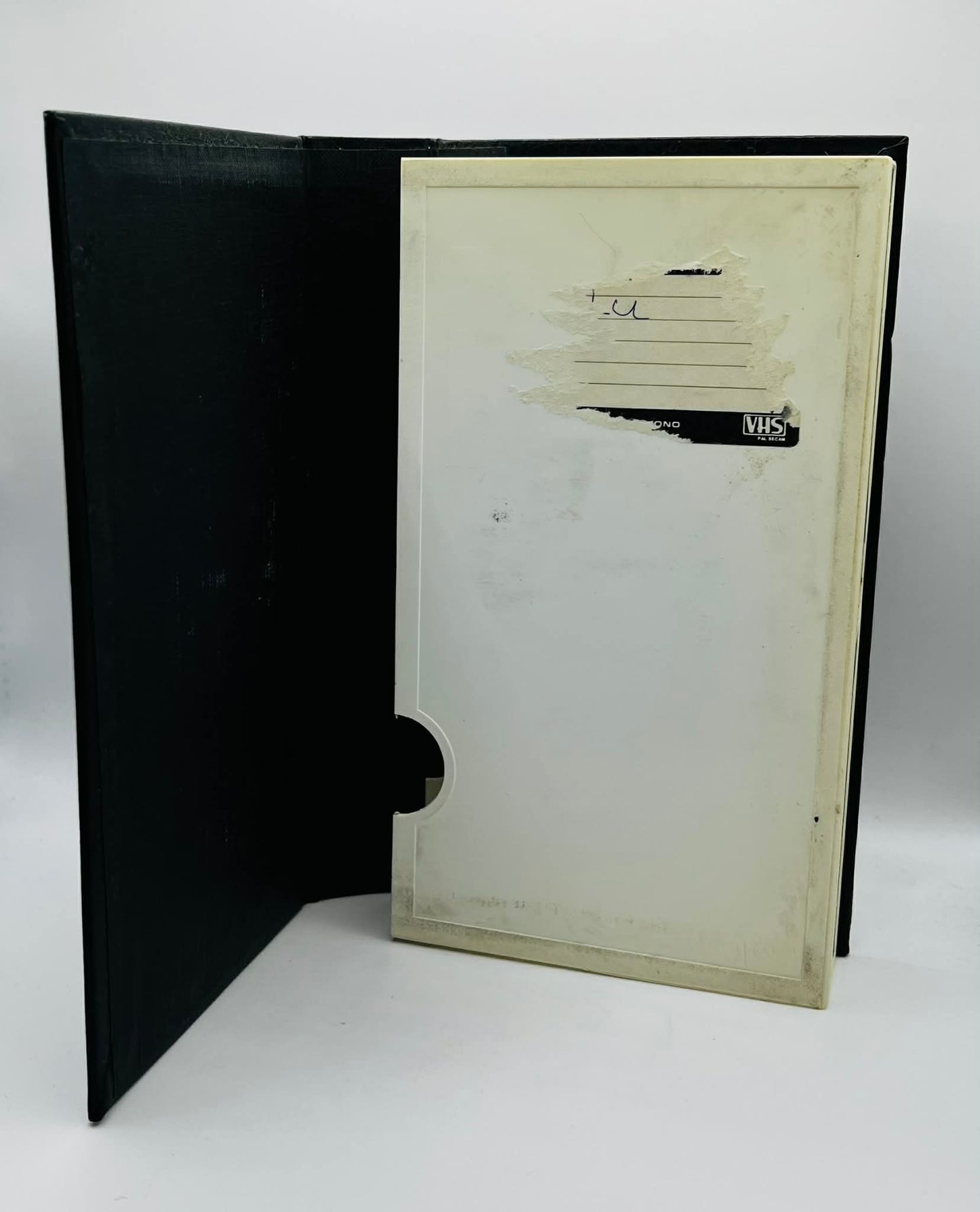 10 x Library Book Style Empty VHS Video Cases | Leverwise | 1980 | Black