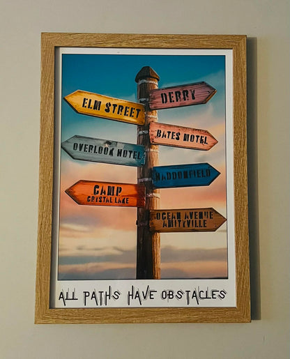 Obstacles Framed Poster (A4)