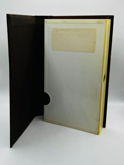 9 x Library Book Style Empty VHS Video Cases | Leverwise | 1980 | Brown + Green