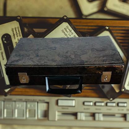 Briefcase Style Audio Cassette Tape Carry Case | Holds 32 Cassettes | With Keys