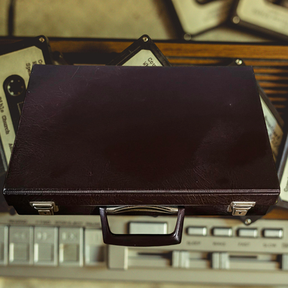 Briefcase Style Audio Cassette Tape Carry Case | Holds 32 Cassettes