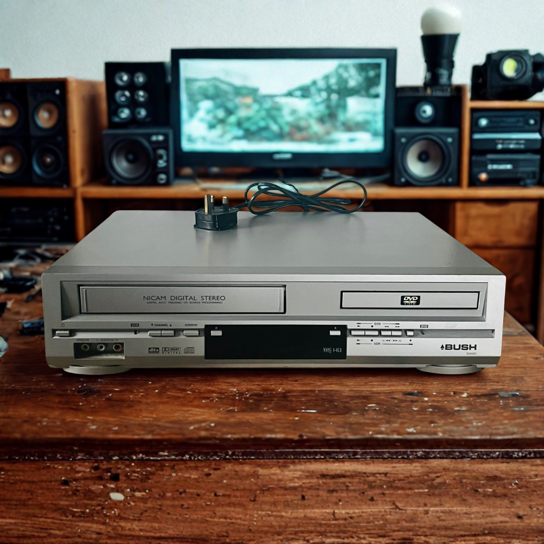Bush DVHS1 VCR/DVD Player + Scart Leads