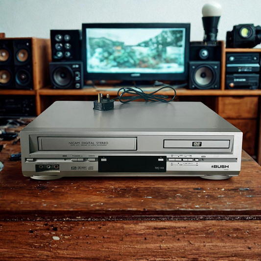 Bush DVHS1 VCR/DVD Player + Scart Leads