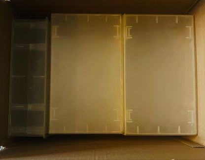 5 x Empty Clear Double VHS Video Tape Cases