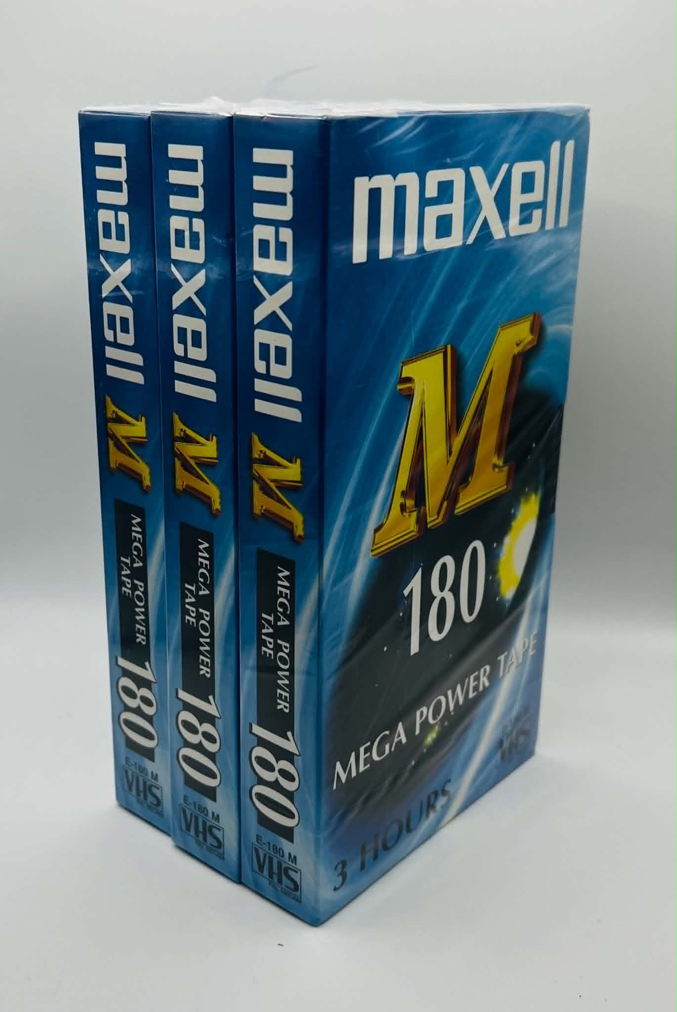 Maxell M180 Blank Video Cassettes 3 Pack (NEW SEALED)