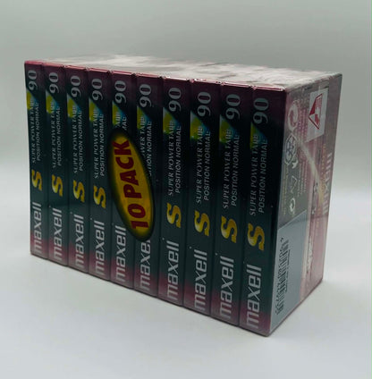 Maxell S 90 Blank Tapes 10 Pack (NEW SEALED)