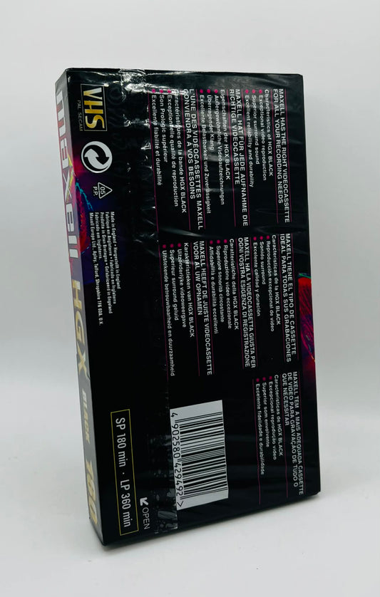 Maxell HGX Black 180 Blank Video Cassette (NEW SEALED)