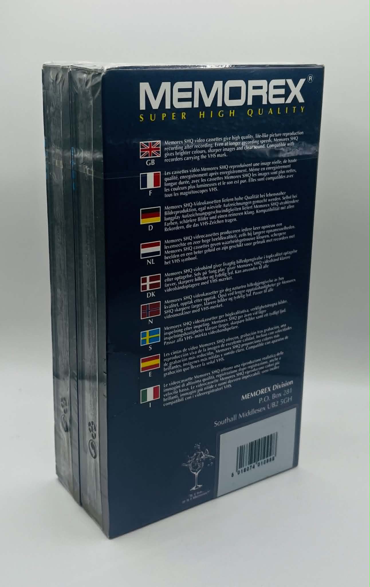 Memorex E180 Blank Video Cassettes 2 Pack (NEW SEALED)