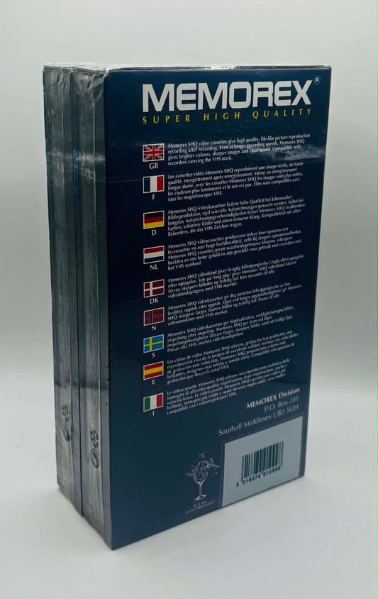 Memorex E180 Blank Video Cassettes 2 Pack (NEW SEALED)
