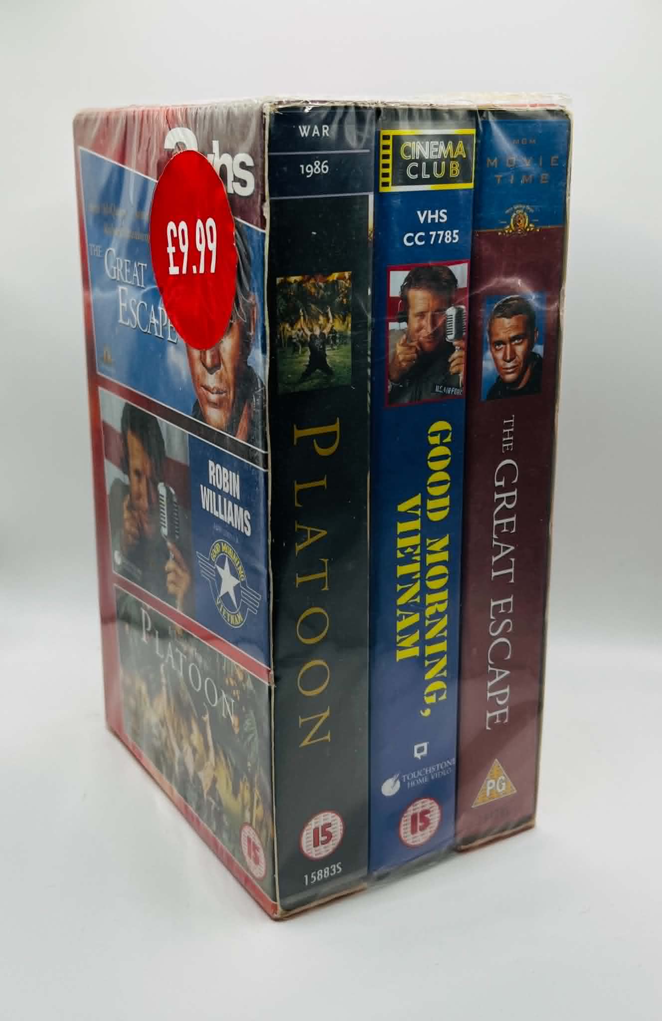 Platoon / Good Morning Vietnam / The Great Escape Triple Pack (15) (NEW SEALED)