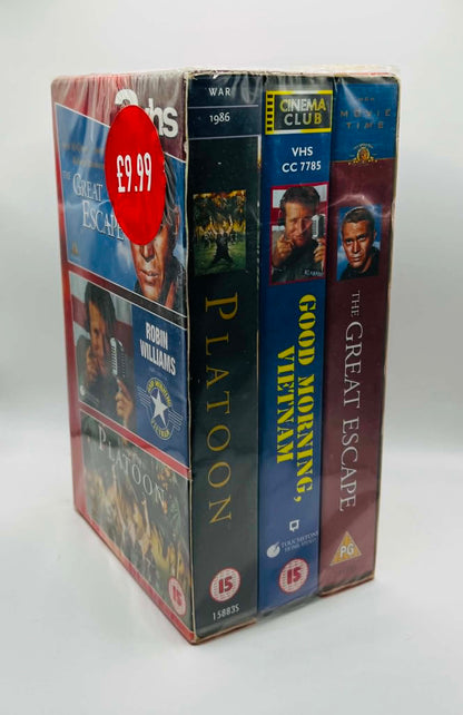 Platoon / Good Morning Vietnam / The Great Escape Triple Pack (15) (NEW SEALED)