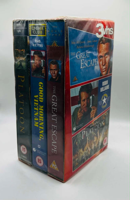 Platoon / Good Morning Vietnam / The Great Escape Triple Pack (15) (NEW SEALED)