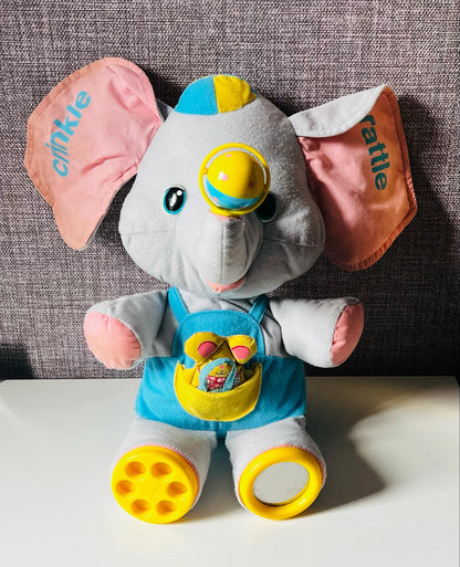 1986 Vintage Playskool Busy Basics Elephant Soft Toy