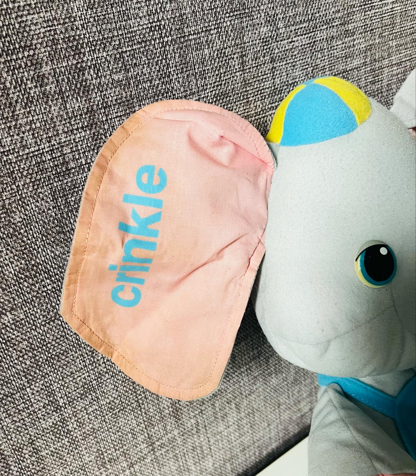 1986 Vintage Playskool Busy Basics Elephant Soft Toy