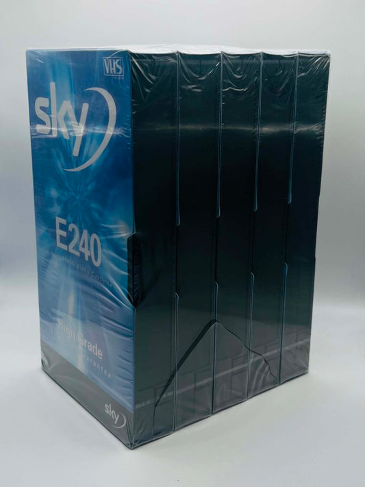 Sky E-240 Blank Video Cassettes 5 Pack (NEW SEALED)