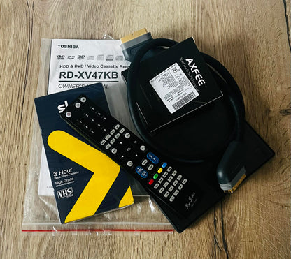 Toshiba RD-XV47KB HDD/DVD/VHS Player 160GB | Fully Working | Remote + Extras