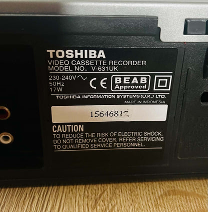 Toshiba V-631UK VCR | Fully Working | Remote + Extras